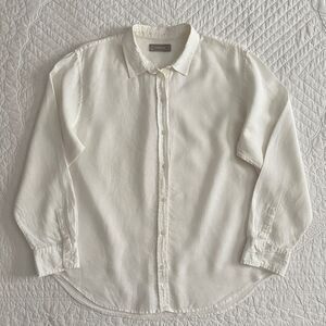 Everlane Women’s The Must Have Linen Shirt Button Down White Size 14